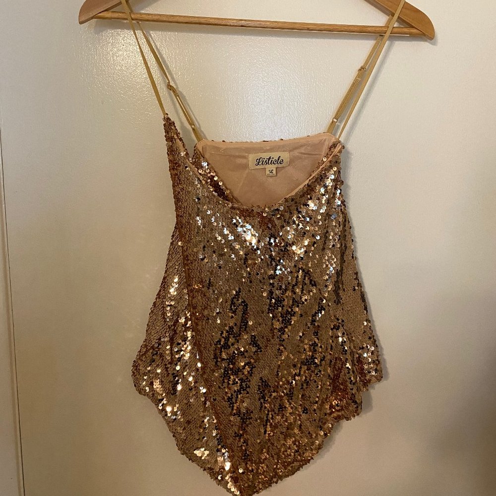 Gold Sequin Top
